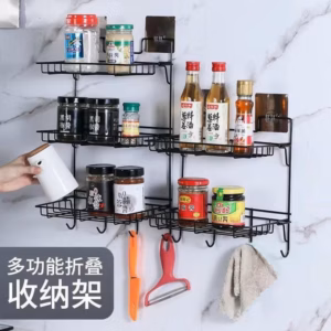 Kệ Gia Vị Dán Tường 2 Tầng, 3 Tầng