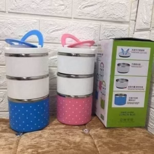 Cặp Lồng Chấm Bi 3 Tầng Giữ Nhiệt