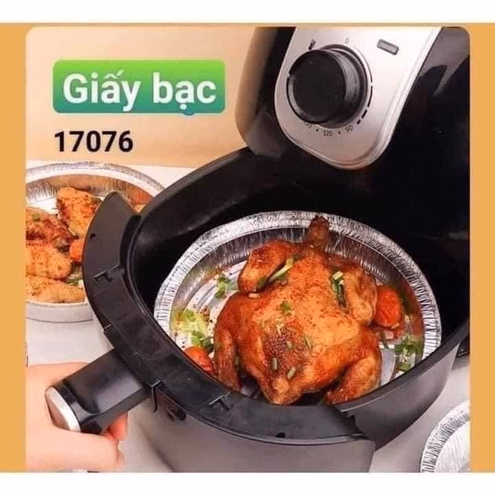 Tệp 10 Khuôn Giấy Bạc Lót Nồi Chiên Không Dầu - Ảnh 3