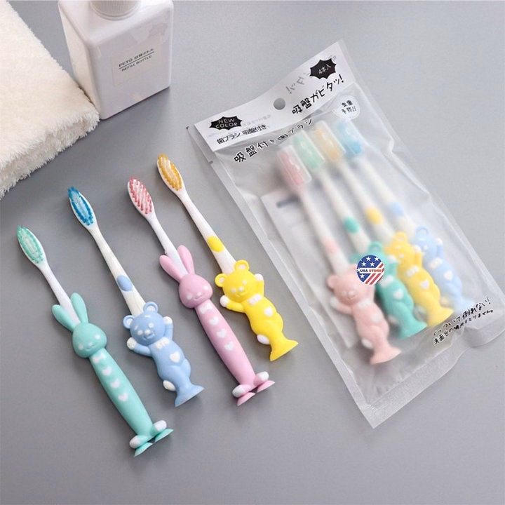 Set 4 Bàn Chải Trẻ Em 4 Màu - Ảnh 2