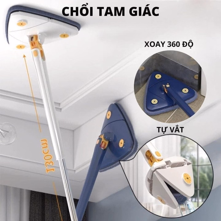 Chổi Lau Nhà Tự Vắt Hình Tam Giác