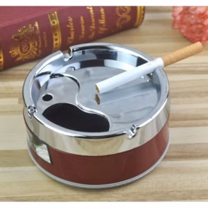 Gạt Tàn Có Nắp Xoay Inox Tiện Lợi