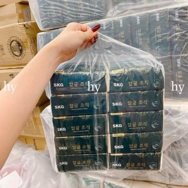 Bịch 10 Gói Giấy Ăn Skg Vỏ Xanh