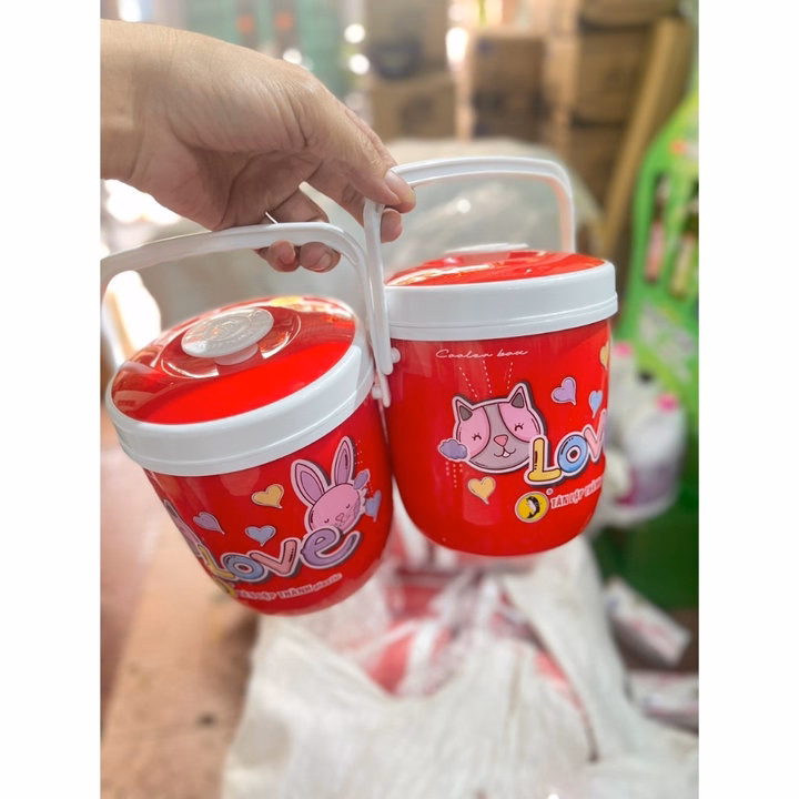 Thùng Đá Xô Mini Love Giữ Nhiệt 1 Lít - Gdn - Ảnh 2