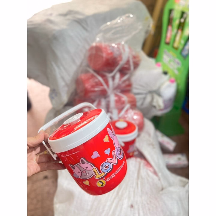 Thùng Đá Xô Mini Love Giữ Nhiệt 1 Lít - Gdn - Ảnh 4