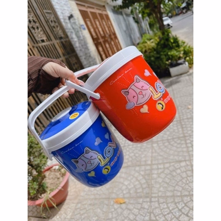 Thùng Đá Xô Mini Love Giữ Nhiệt 1 Lít - Gdn - Ảnh 5