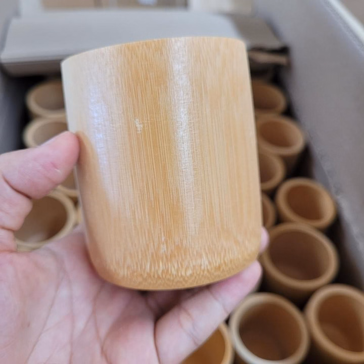 Cốc Tre Uống Nước - Ly Tre Decor Cắm Hoa Cốc Uống Trà Chống Nóng Bằng Tre Tự Nhiên - Ảnh 9