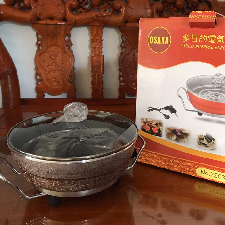 Lẩu Điện Chống Dính Kèm Vỉ Hấp - Ảnh 6