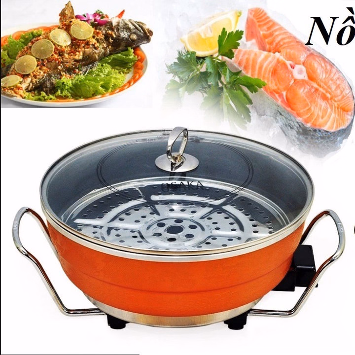 Lẩu Điện Chống Dính Kèm Vỉ Hấp - Ảnh 4