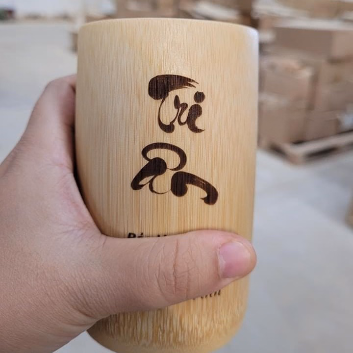 Cốc Tre Uống Nước - Ly Tre Decor Khắc Chữ - Ảnh 7