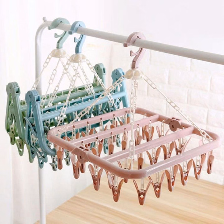 Móc Chùm Nhựa Vuông 32 Kẹp - Ảnh 2