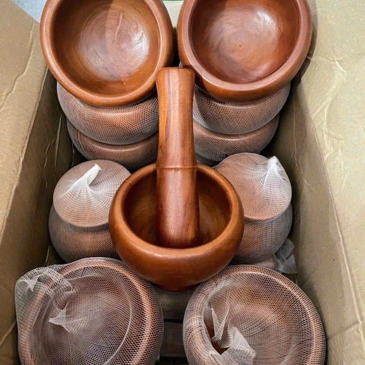 Bộ Chày, Cối Gỗ Size 14Cm - Ảnh 4