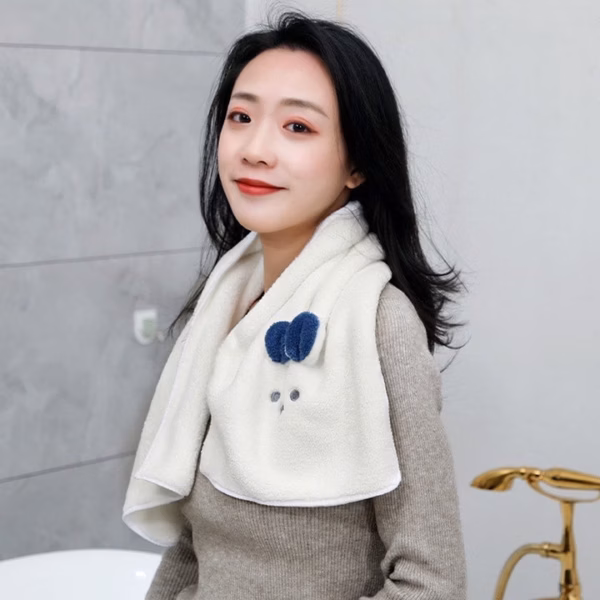 Khăn Quấn Ủ Tóc Siêu Thấm, Làm Khô Tóc Hình Thú Cute - Silver - Ảnh 4