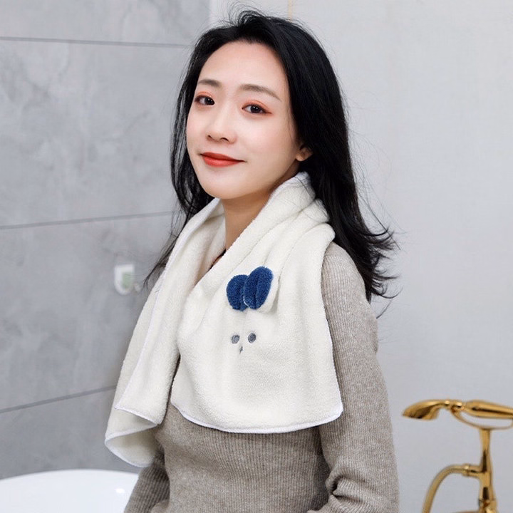 Khăn Quấn Ủ Tóc Siêu Thấm, Làm Khô Tóc Hình Thú Cute - Silver - Ảnh 4