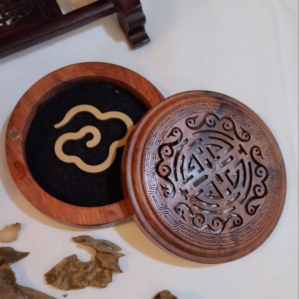 [Cái] Khay Xông Trầm Khoanh - Ttkxtk - Ảnh 2