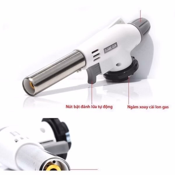 Đầu Khò Gas Đánh Lửa Tự Động - Silver - Ảnh 5