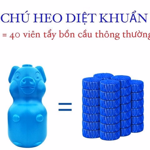 Combo 2 Lọ Thả Bồn Cầu Diệt Khuẩn / Heo Thả Cầu - Bechip - Ảnh 4