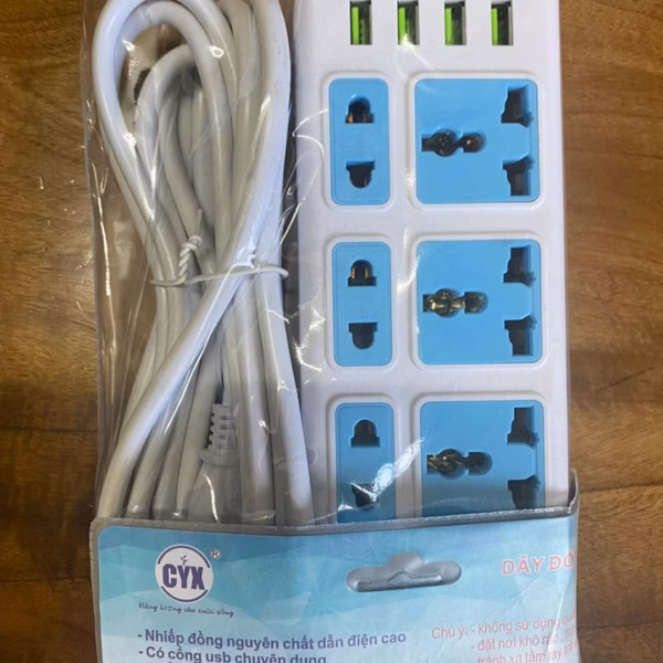 Ổ Điện Cyx C10U, K202 3 Cổng Usb Dây 3M - Su - Ảnh 3
