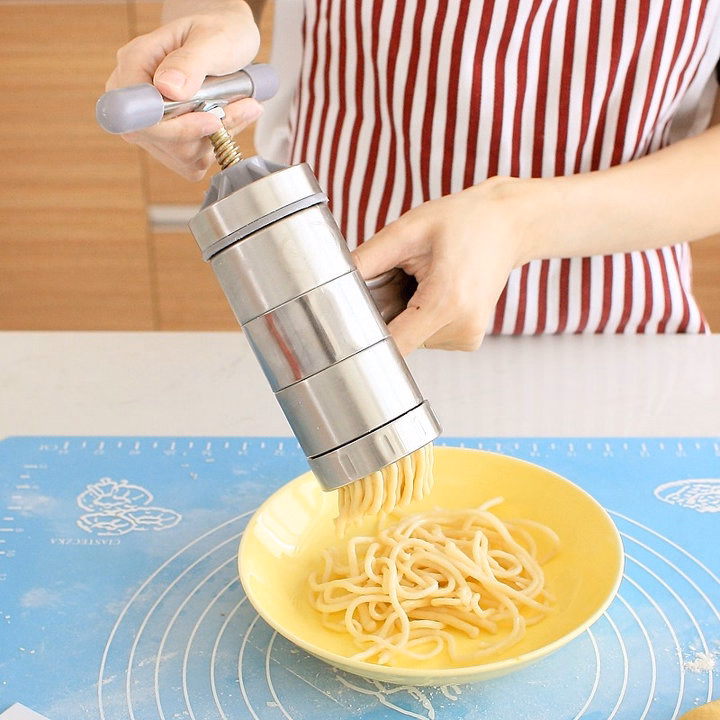 Dụng Cụ Làm Bún Mì Tươi 5 Đầu Inox - Su - Ảnh 2