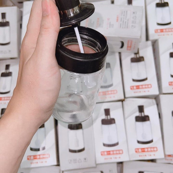 Set 5 Lọ Gia Vị Thủy Tinh Có Kèm Muỗng - Su - Ảnh 5