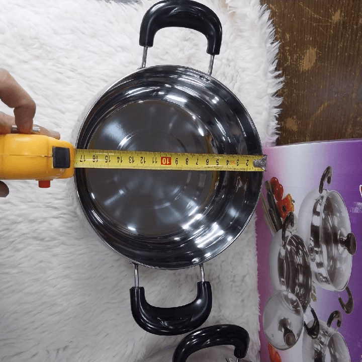 Bộ 3 Nồi Inox Quality 2 Quai Đen (16Cm,18Cm,20Cm) - Gdn - Ảnh 6