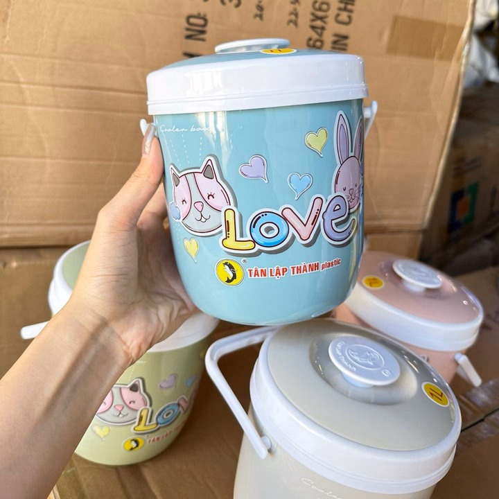 Bình Đá Có Quai Xách 1L Tân Lập Thành - Su - Ảnh 3
