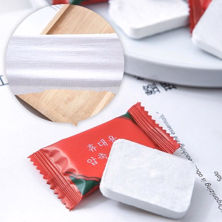 Gói 20 Khăn Nén Du Lịch Lau Mặt Hàn Quốc - Su - Ảnh 4