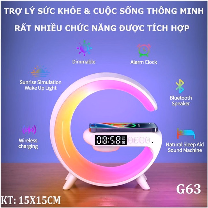Loa Kiêm Sạc Không Dây Chữ G 3In1 - Gdn - Ảnh 2