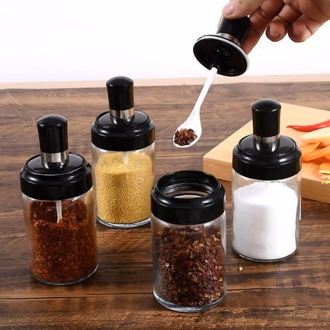 Combo 4 Lọ Đựng Gia Vị Thủy Tinh Có Kèm Muỗng Ctb663 - Bechip - Ảnh 5