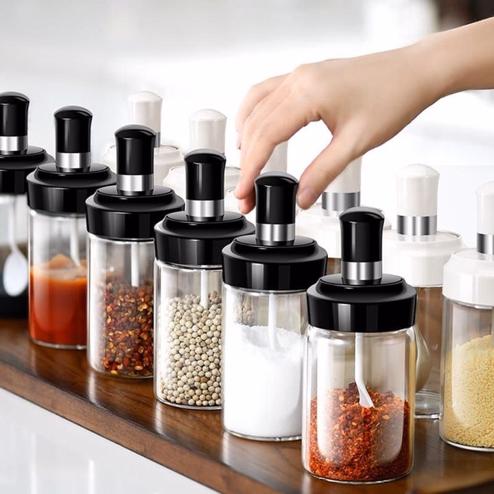 Combo 4 Lọ Đựng Gia Vị Thủy Tinh Có Kèm Muỗng Ctb663 - Bechip - Ảnh 9