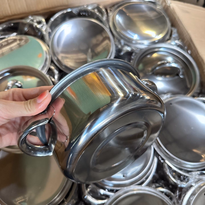 Nồi Inox 2 Quai Đường Kính 18Cm - Su - Ảnh 5