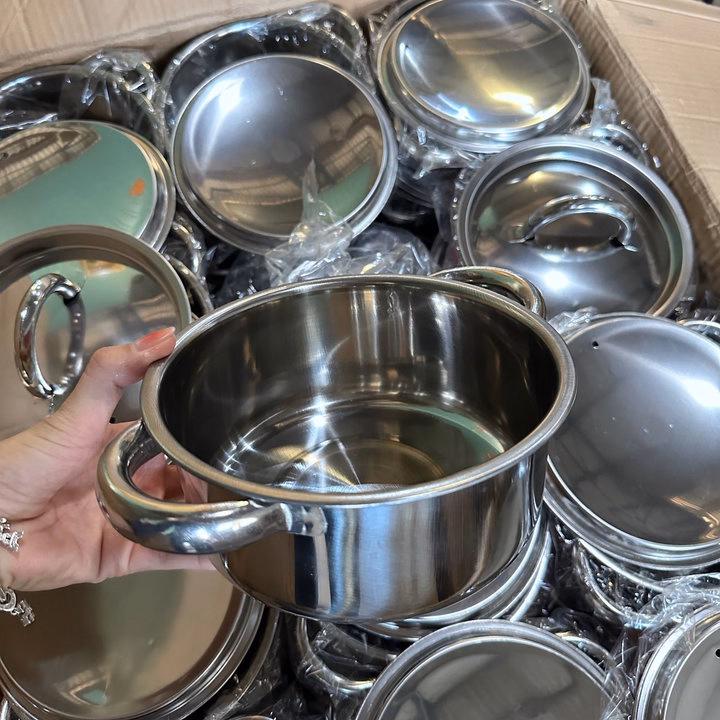 Nồi Inox 2 Quai Đường Kính 18Cm - Su - Ảnh 3