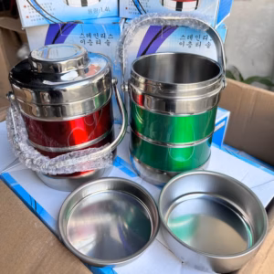 Hộp Cơm Inox 2 Tầng Màu 1,4L - Su