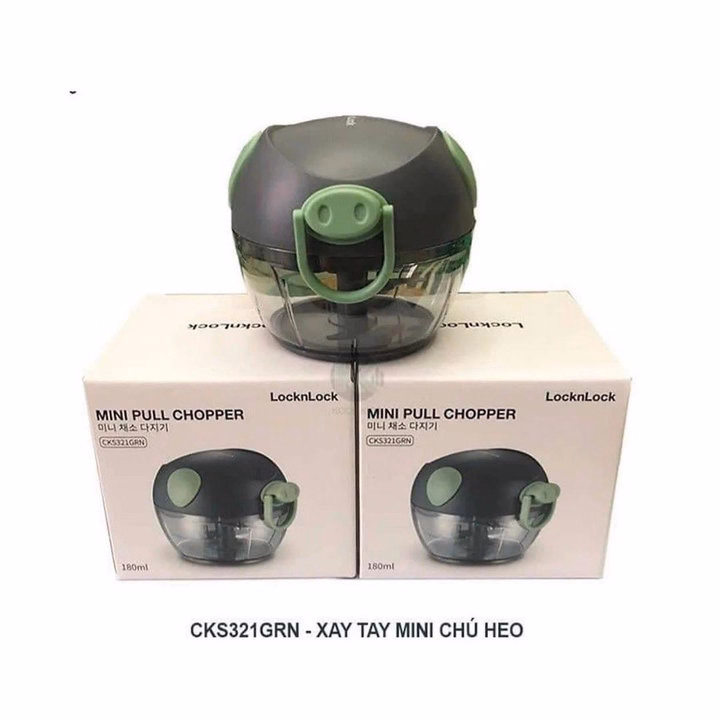 Máy Xay Tỏi Ớt Hình Heo Xanh Cầm Tay Mini Lock &Lock Ctb264 - Bechip - Ảnh 6