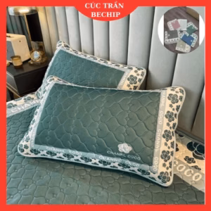 Vỏ Gối Cao Su Non Coco Chanel 45*65 Cm, Áo Gối Cao Su Non Cao Cấp Thoáng Mát Ctb666 - Bechip