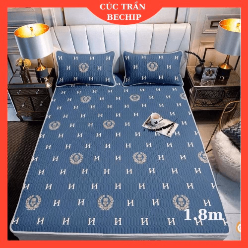 Chiếu Điều Hòa Cao Su Non Tặng Kèm 2 Vỏ Gối Tencel Latex 1M6, 1M8 Ctb214 - Bechip