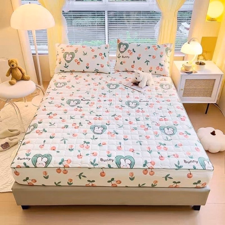 Bộ Ga Và 2 Vỏ Gối Trần Bông Cotton Đũi Xơ Đậu Nành Hàng Vnxk Loại 1 Dày Đẹp Mê Ly Ctb668 - Bechip - Ảnh 2