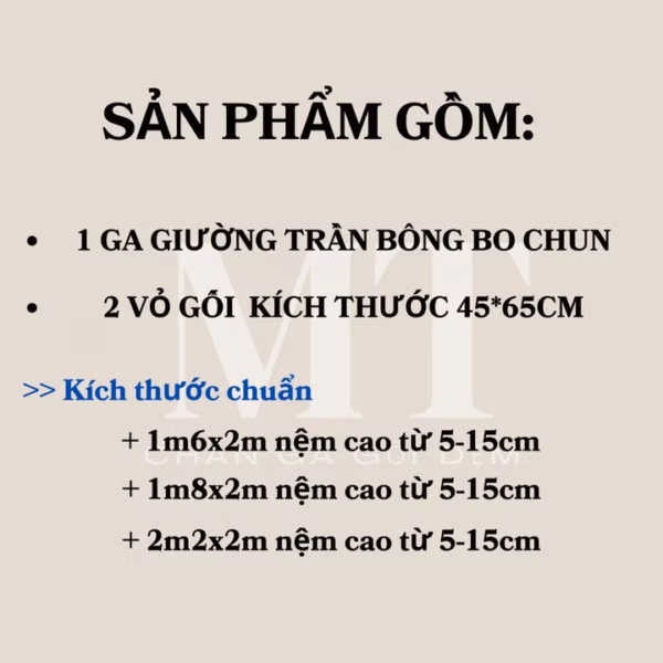 Bộ Ga Và 2 Vỏ Gối Trần Bông Cotton Đũi Xơ Đậu Nành Hàng Vnxk Loại 1 Dày Đẹp Mê Ly Ctb668 - Bechip - Ảnh 5