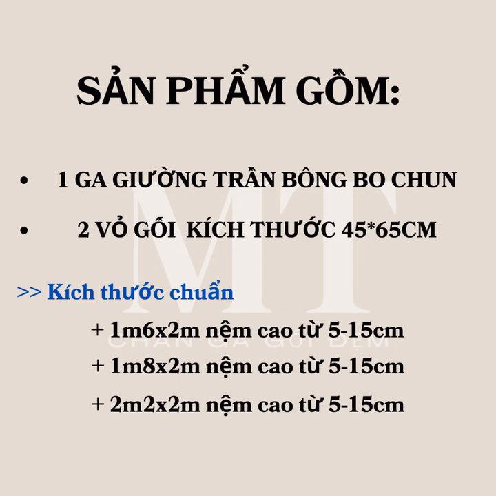 Bộ Ga Và 2 Vỏ Gối Trần Bông Cotton Đũi Xơ Đậu Nành Hàng Vnxk Loại 1 Dày Đẹp Mê Ly Ctb668 - Bechip - Ảnh 5
