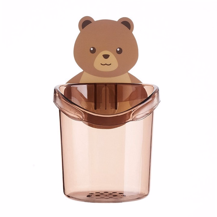 Combo 2 Cốc Gấu Dán Tường Để Bàn Chải Đánh Răng Hình Gấu Có Lỗ Thoát Nước Tiện Lợi Ctb669 - Bechip - Ảnh 6