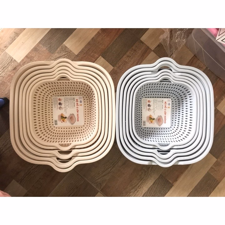 Set 6 Món Chậu Kèm Rổ Tiện Dụng, Đa Năng Việt Nhật Ctb257 – Bechip - Ảnh 5