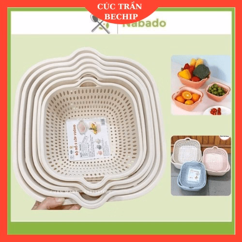 Set 6 Món Chậu Kèm Rổ Tiện Dụng, Đa Năng Việt Nhật Ctb257 – Bechip