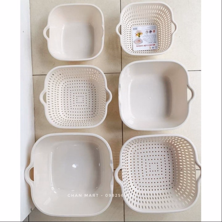Set 6 Món Chậu Kèm Rổ Tiện Dụng, Đa Năng Việt Nhật Ctb257 – Bechip - Ảnh 6