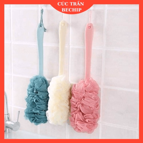 Cây Bông Tắm Có Cán Chà Lưng, Bông Tắm Cọ Lưng Có Tay Cầm Ctb670 - Bechip