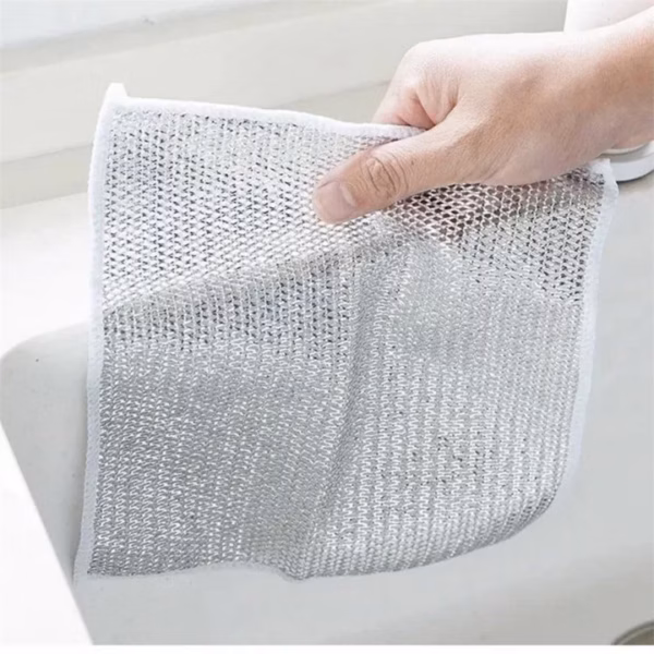 Set 5 Miếng, 10 Miếng Rửa Chén Bát Bằng Sợi Thép, Khăn Lau Bếp Thần Kỳ Bằng Sợi Kim Loại Bạc Ctb671 - Bechip - Ảnh 11