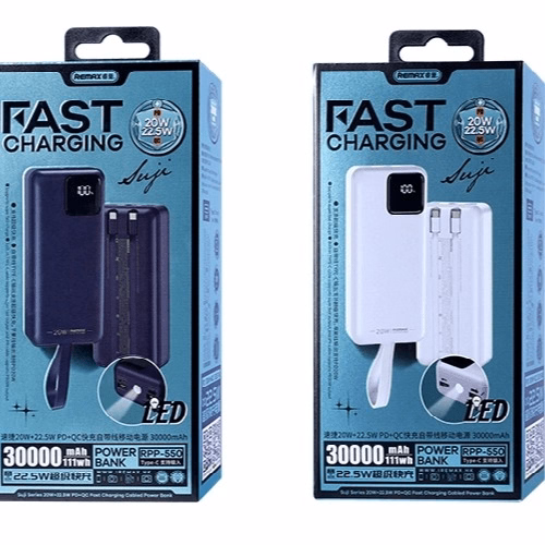 Hộp 1 Cái - Sạc Dp Sạc Nhanh 22.5W Kèm Cáp 30000Mah Rpp-550 Remax (Giao Màu Ngẫu Nhiên)