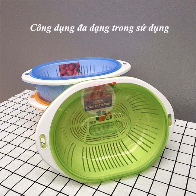 Bộ Rổ Chậu Có Nắp Đậy 3 Trong 1 - Ảnh 6