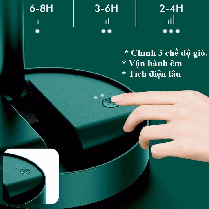 Quạt Super Fan Tích Điện Mini Gập Gọn Để Bàn - Ảnh 3