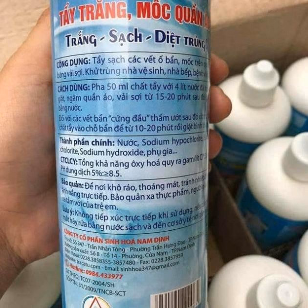 Tẩy Trắng, Mốc Quần Áo Tracatu Hàng Việt Nam Chất Lượng Cao 500Ml - Ctb678 - Ảnh 5