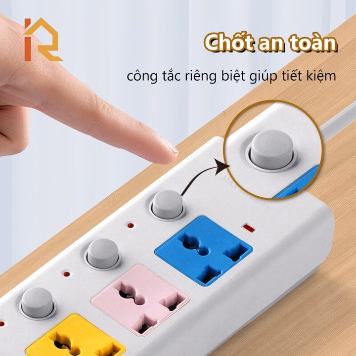 Ổ Cắm Điện Usb Đa Năng Cao Cấp Chống Giật Dây Dài, 2 Cổng Cắm Usb, Có Chốt An Toàn Tiện Dụng Ctb681 - Bechip - Ảnh 5